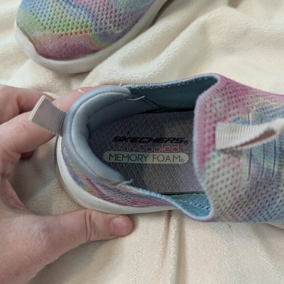 Skechers Kids Ultra Flex 2.0 Swirlology Pastel Slip On Sneakers Girls Size 10 - Picture 7 of 10